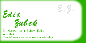 edit zubek business card